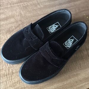 Vans Black velvet Slip-On Loafers style 53 M 7 W 8.5 NWOT